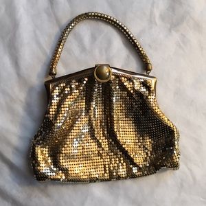 Vintage Gold Mesh Whiting and Davis Clutch
